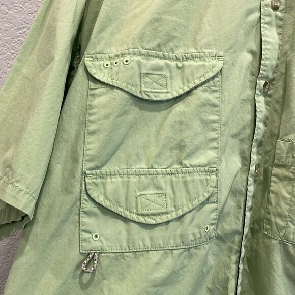 Columbia PFG Bonehead Short Sleeve Fishing Button Down in Jade Green Size XL - Picture 5 of 9